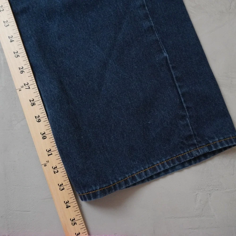 True Religion Straight Leg Jeans 46 Mens Dark Wash Blue World Tour Cotton Denim